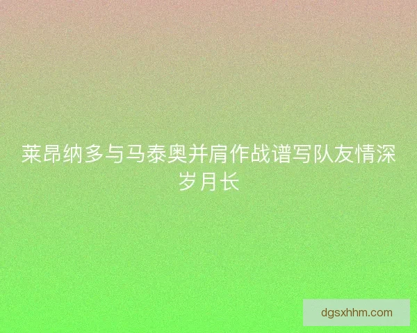莱昂纳多与马泰奥并肩作战谱写队友情深岁月长